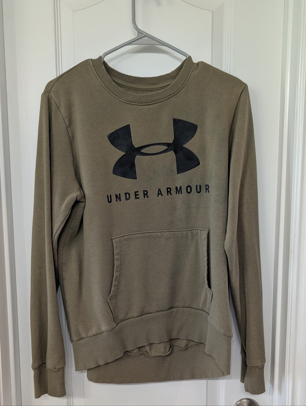 Under Armour Olive Crewneck Sweatshirt with Black Logo